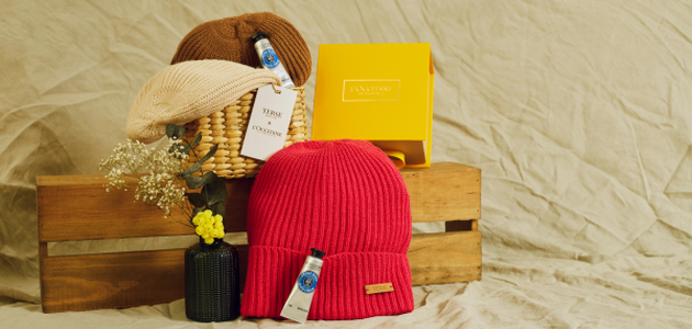 oferta gorro de l&atilde; e creme m&atilde;os peles secas