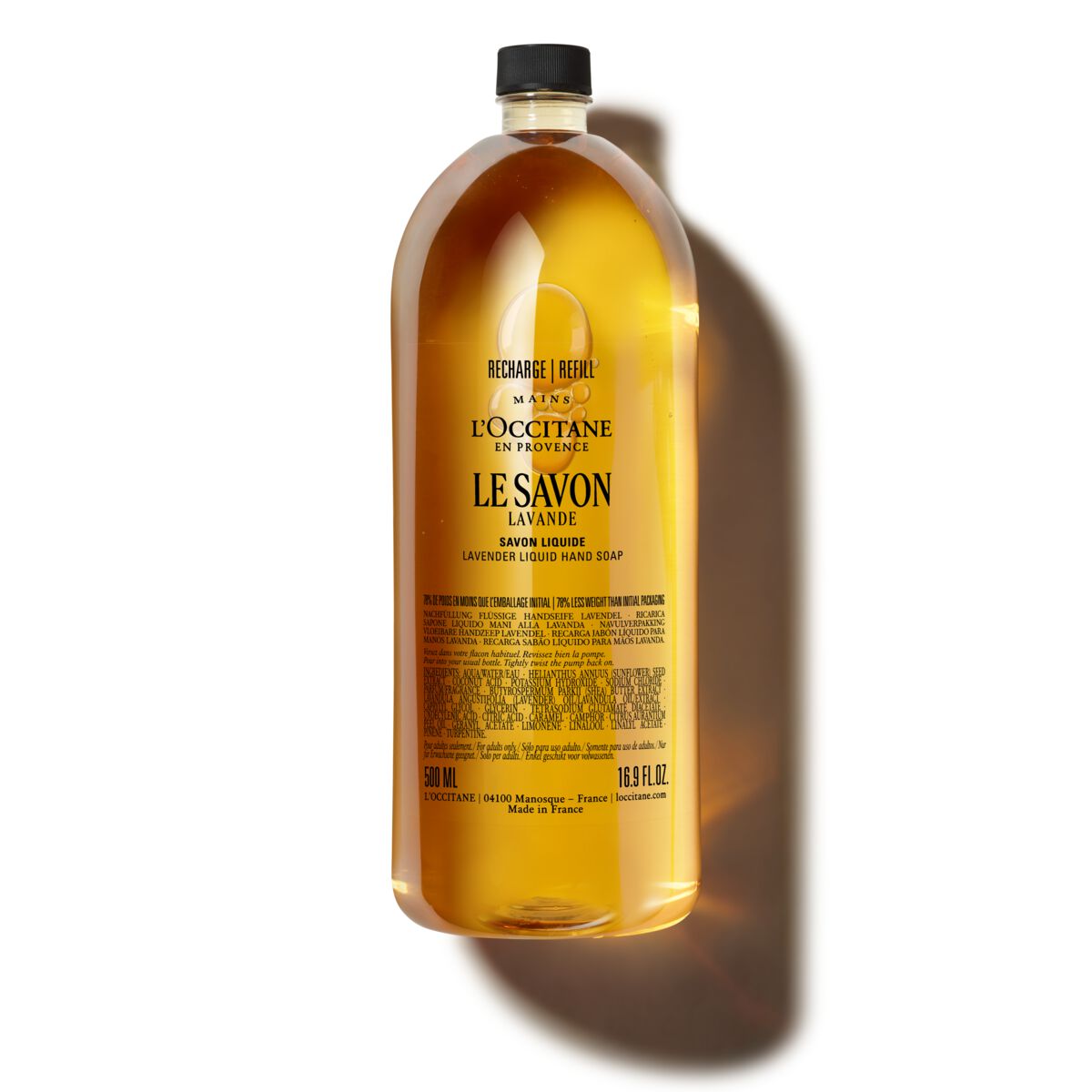 Recarga de Sabonete Líquido para Mãos e Corpo Lavanda 500ml - L'Occitane en Provence