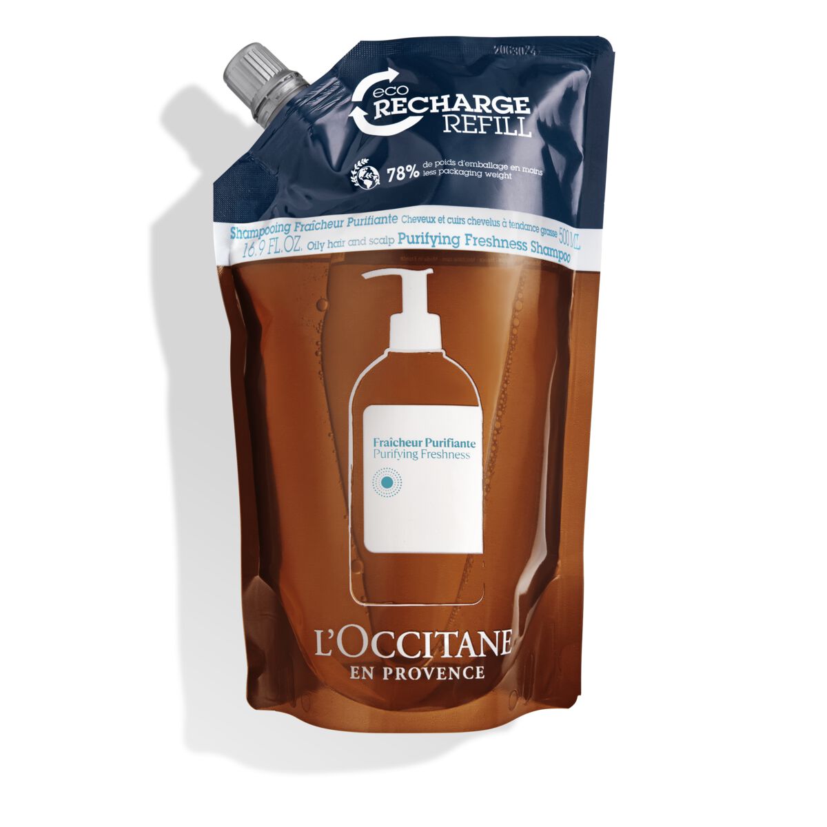 Recarga Champô Pura Frescura Aromacologia 500ml - L'Occitane en Provence
