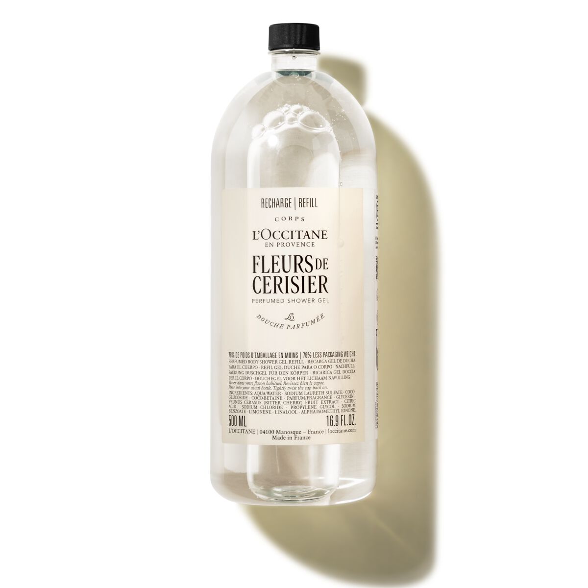 Recarga Gel de Duche Fleurs de Cerisier 500ml - L'Occitane en Provence