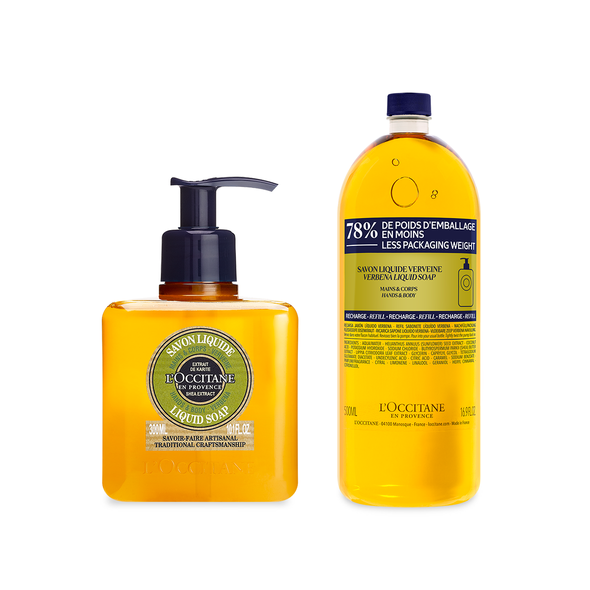 Ver a imagem 1/4 do produto Duo Sabonete Líquido Karité Verbena 300ml e Eco-Recarga 500ml, , large