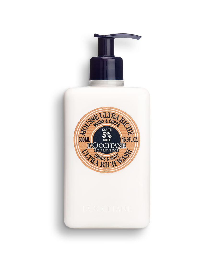 Espuma Ultra Rica M&atilde;os e Corpo Karit&eacute; 500 ml | L&rsquo;Occitane en Provence