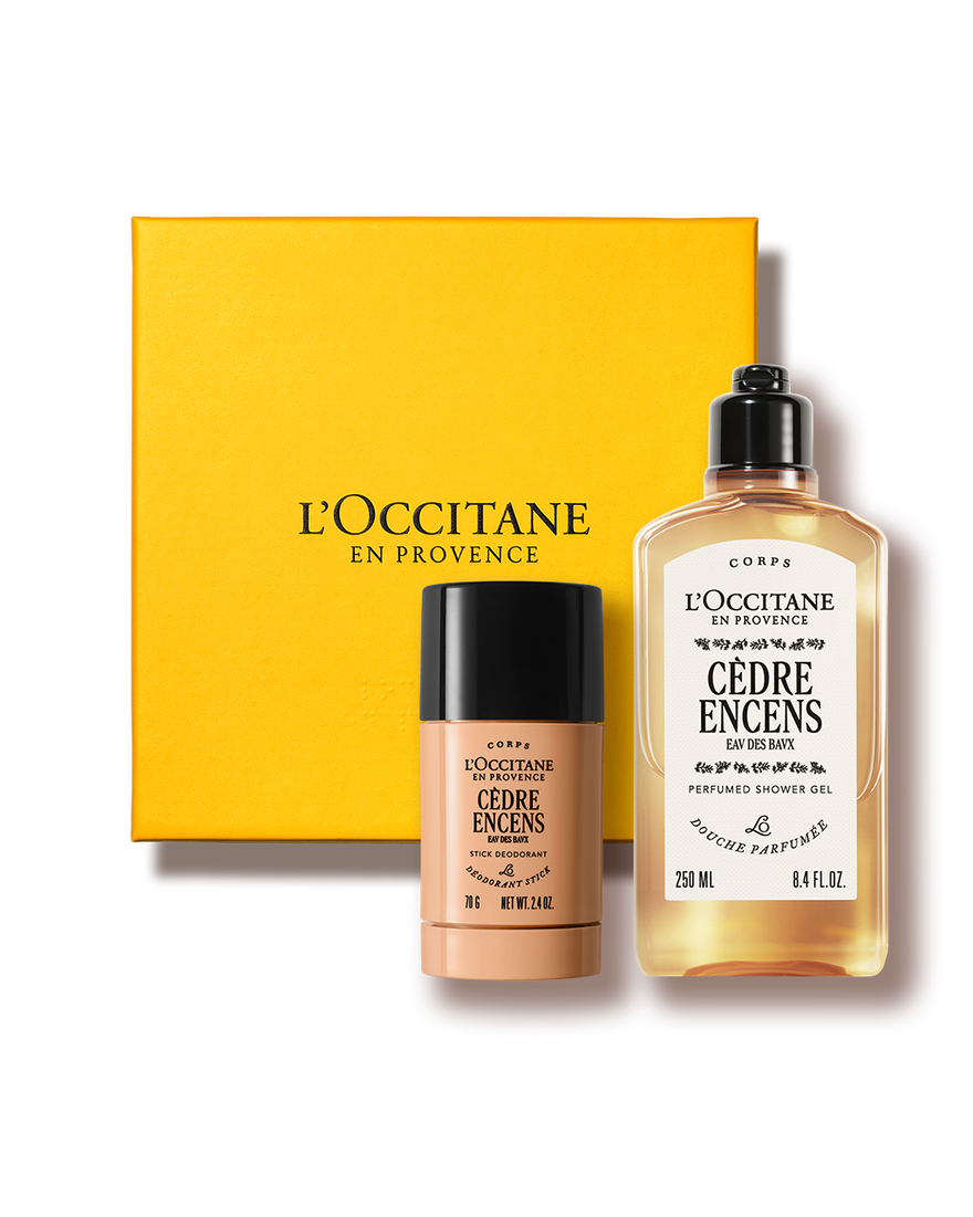 Duo Gel de Duche e Desodorizante C&egrave;dre Encens | L&rsquo;Occitane en Provence